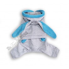 Комбинезон с начесом «Зайка» Голубой