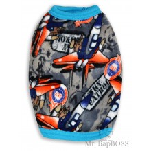 Свитер махровый "Самолеты" Голубой