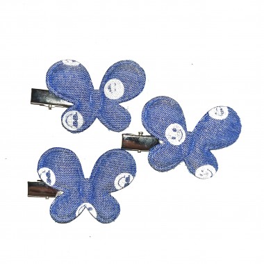 Заколка Бабочка Самайл джинс   для собак